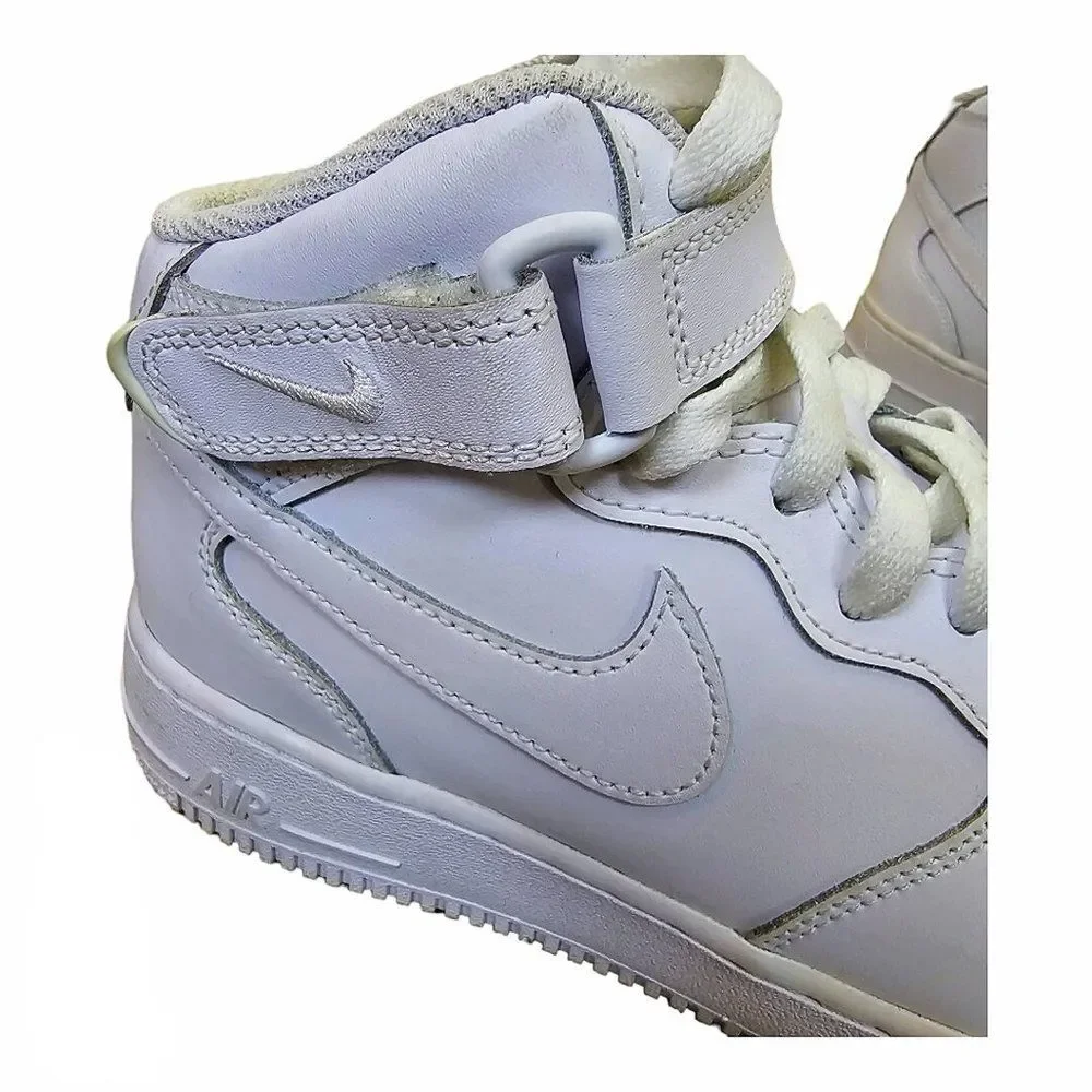 Nike White Air Force I's DH2933-111 Mid Size 7 Youth